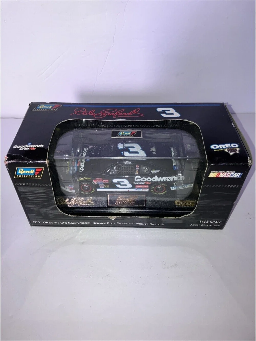 VTG 2001 Revell Dale Earnhardt Goodwrench Oreo #3 NASCAR Monte Carlo 1:43 NEW